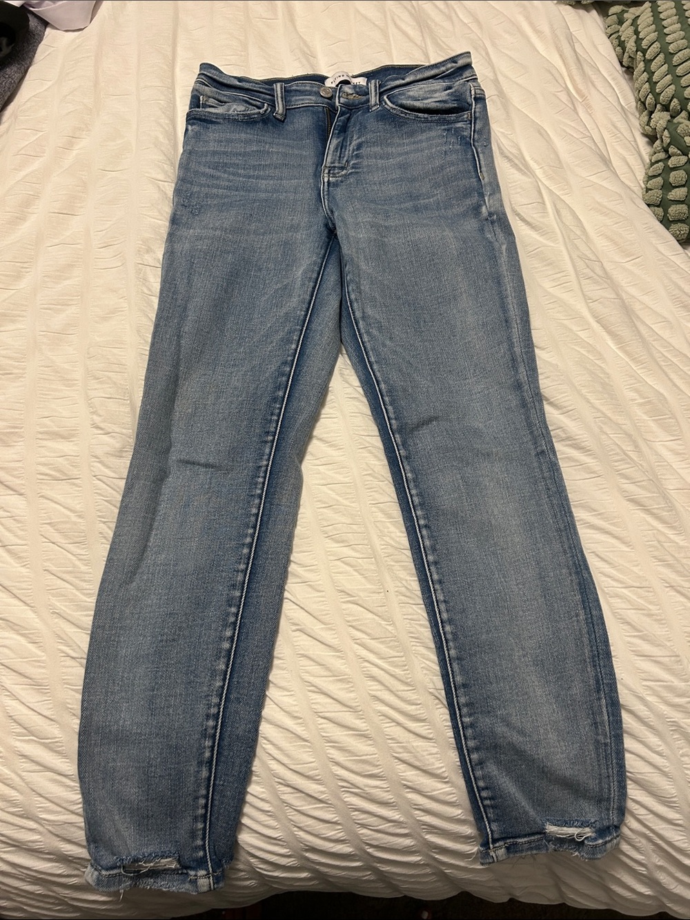 Flying Monkey Women's Light Wash Straight Leg Jeans